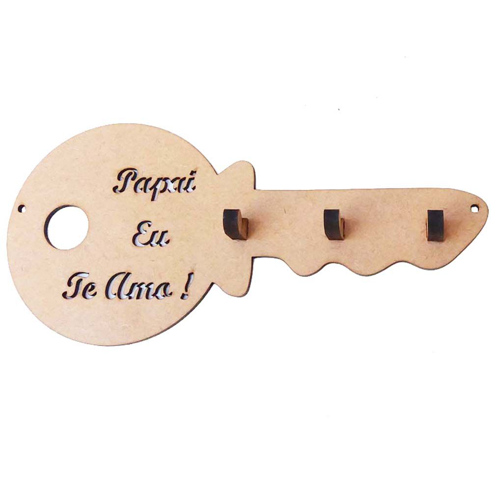 Kit 10 Porta chave chaveiro 20 cm mdf cru papai eu te amo lembrancinha lembrancinha Dia dos pais