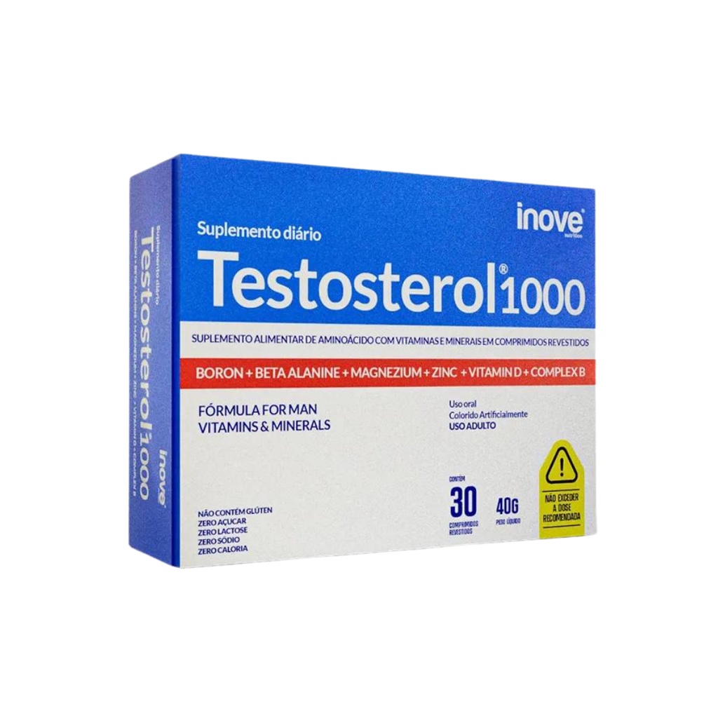 Testosterol ® 1000 Testosterona Pré Hormonal 30 Comp | Shopee Brasil