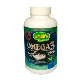 Óleo De Peixe Ômega 3 Unilife 120 Cápsulas De 1200mg