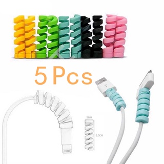 5 Pcs Protetor De Cabo Espiral Saver Protetor De Capa Para Fone De Ouvido Fio Cabo Do Carregador Cabo