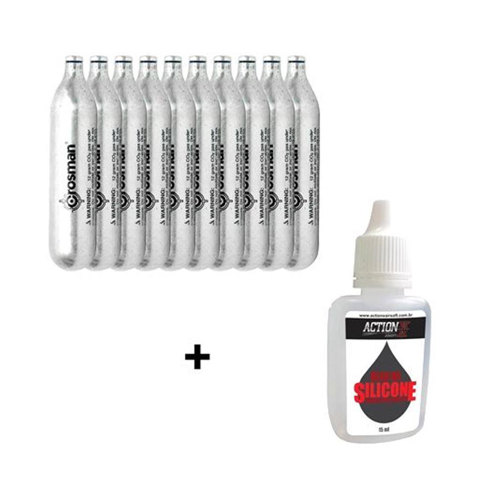 10 Cilindros para Armas Co2 + Silicone em Oferta na Shopee