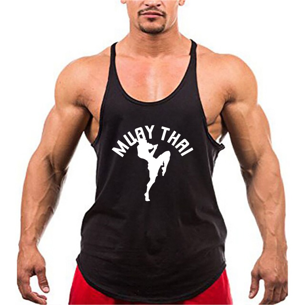 Regata Masculina bd Muay Thai Bodybuilder Longline Camiseta Academia Treino Musculação