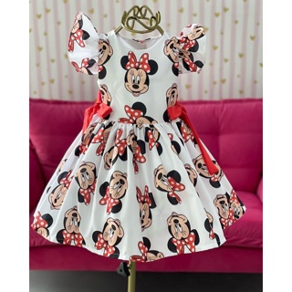 Vestido temático Minnie em Oferta na Shopee