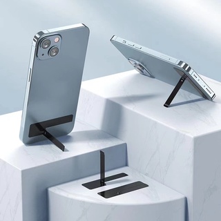 Mini suporte de telefone dobrável de metal, suporte de telefone dobrável invisível, acessórios de suporte de telefone de liga de alumínio/Suporte De Celular Adesivo Dobrável Auto-Universal De Metal/Ultra Fino/Mini Invisível Portátil Para