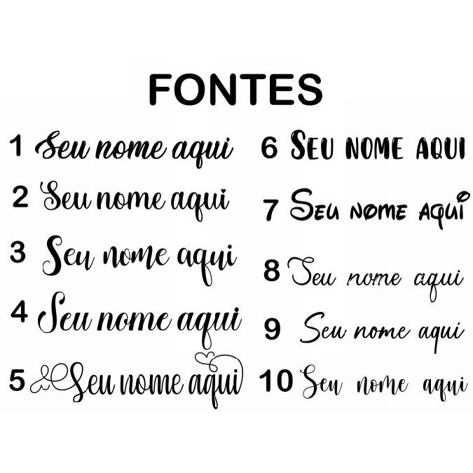 Adesivo de Nome Personalizado Escolha seu Nome Unidade Ou Kits em Oferta na Shopee