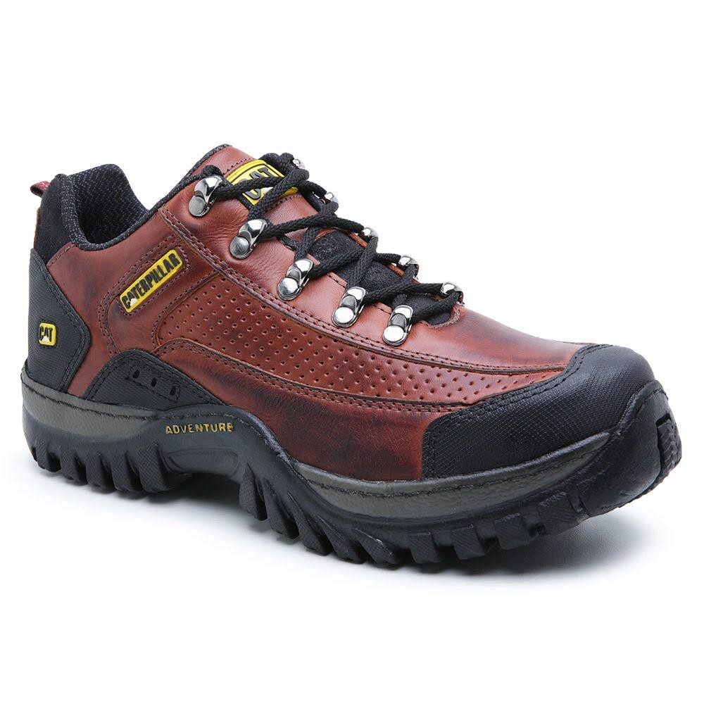 bota tenis masculina caterpillar couro cat cano baixo top 