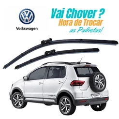 Par de Palhetas para Limpador de Parabrisa Dianteiro para Novo Crossfox 2013 á 2019