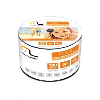 Mídia Cd-R Vel. 52X 50 Unidades Shrink Imprimível Multilaser em Oferta na Shopee