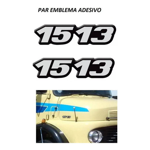 Emblema Adesivo Para Caminhão Mercedes Benz  1513 Par