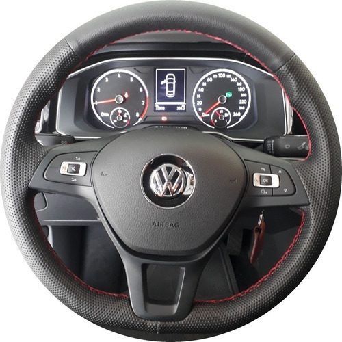 Capa De Volante Costurada T-cross Linha Vermelha em Oferta na Shopee