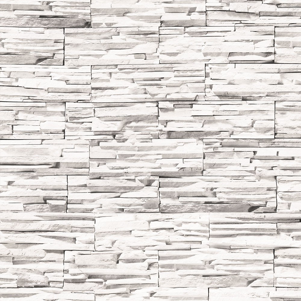 Papel de parede estilo pedras canjiquinhas em tons de cinza e branco Para Quartos e Sala em Oferta na Shopee