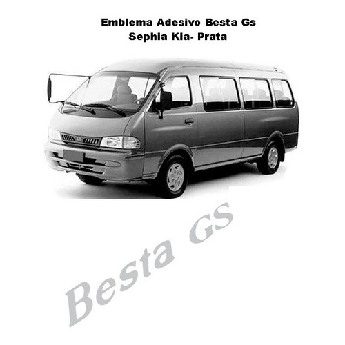 Emblema Adesivo Besta Gs Sephia Kia- Prata
