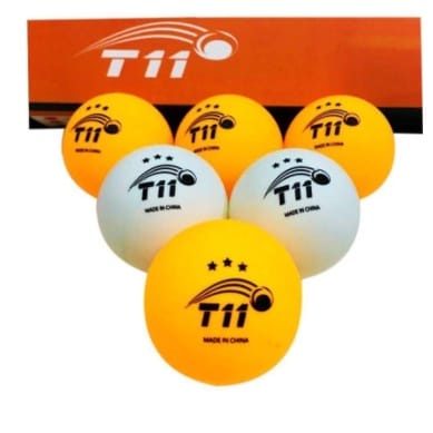 Bolinha de Ping Pong Tênis de mesa T11 3 estrelas com 6 unidades PING PONG