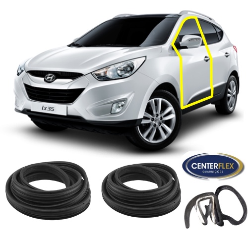 Kit 2 Borrachas De Porta para Vedação Traseira Ou Dianteira Hyundai Ix35 2010 2011 2012 2013 2014 2015 em Oferta na Shopee