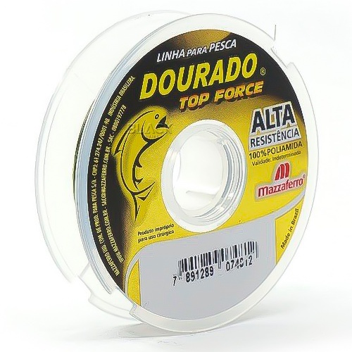 Linha De Pesca 0.25mm Monofilamento Dourado Verde Oliva Mazzaferro