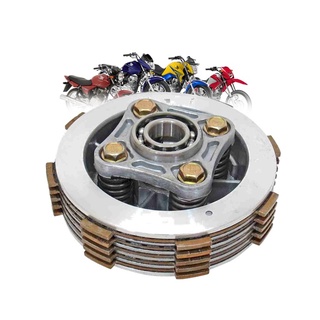 Kit Embreagem Cg Titan Fan Nxr Bros 150 04-15 2004 2005 2006 2007 2008 2009 2010 2011 2012 2013 2014 2015 Cubo + Plato + Discos