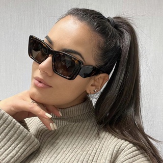 Retângulo Óculos De Sol Das Mulheres Designer De Marca De Luxo Retro Cat Eye Feminino UV400