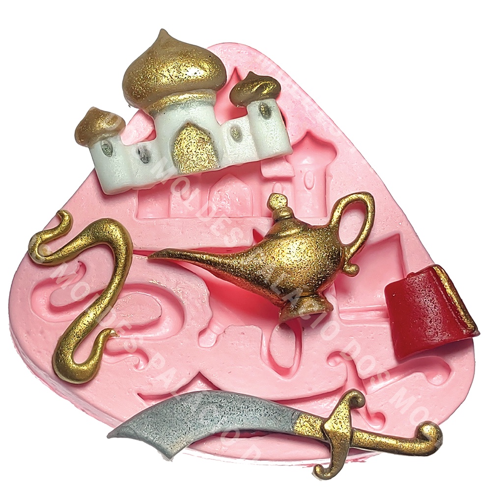 Molde De Silicone: Aladdin Disney Pasta Americana Biscuit Resina em Oferta na Shopee