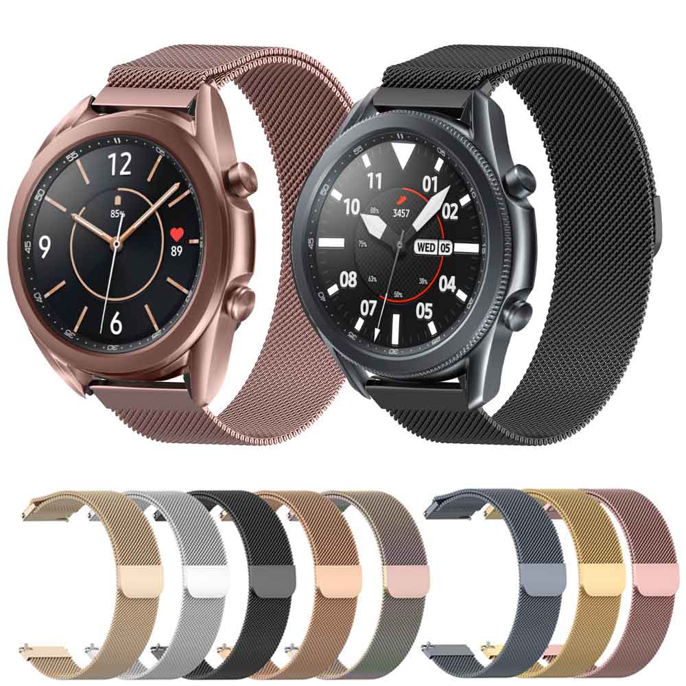 Pulseira Milanesa Para Samsung Galaxy watch 3 41mm 45mm/Active 2/46mm/42mm/Gear S3 Frontier 20mm 22mm Huawei GT/2e/Pro B