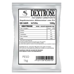 Carboidrato funcional - DEXTROSE MONOHIDRATADA 1Kg - Suplemento Fácil