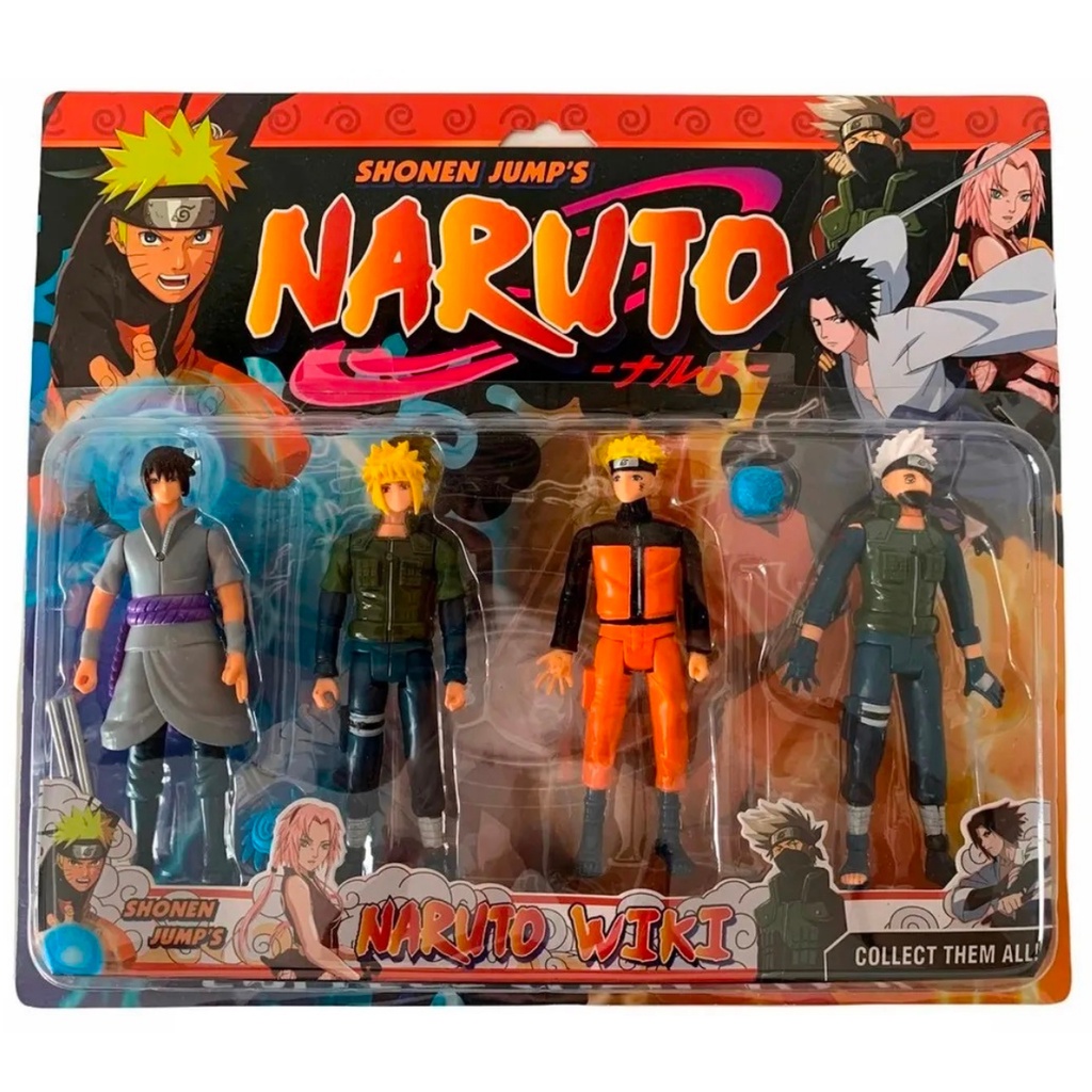 Cartela Naruto Kit Com Bonecos Articulados Brinquedo Shopee Brasil