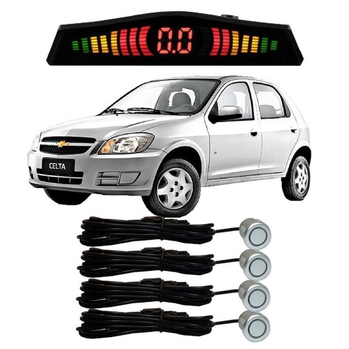 Sensor De Estacionamento Ré Celta Todos Os Modelos Prata em Oferta na Shopee