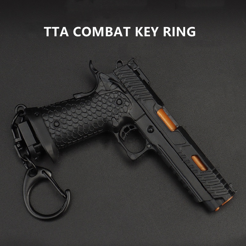 Chaveiro Arma Mini Pistola STI Combat Master Preta Remove Carregador