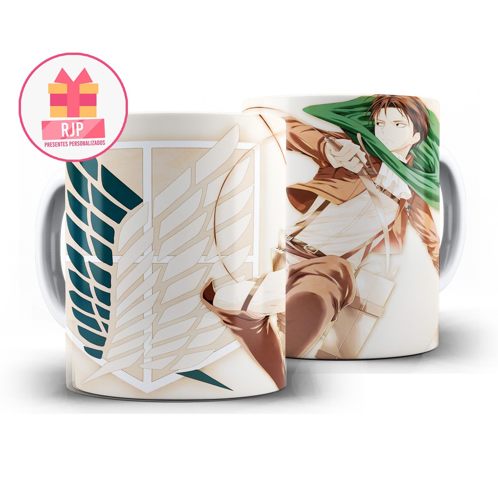 Caneca personalizada - Attack on titan Levi