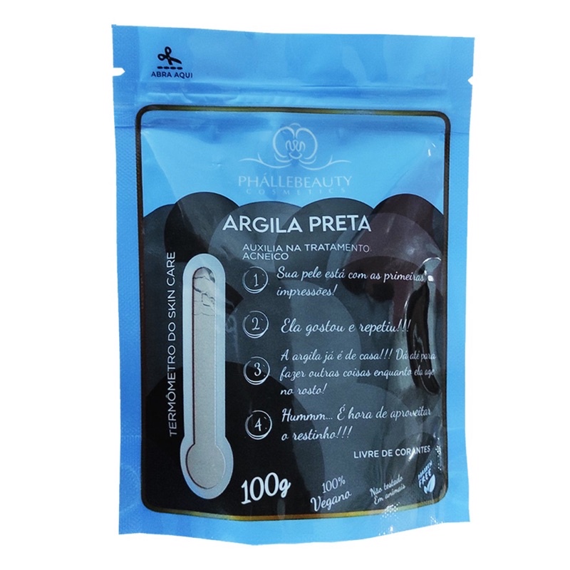 Argila Preta em Pó PhalleBeauty100g100% Vegano Produto Natural em Oferta na Shopee