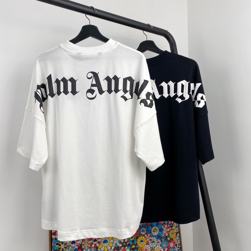 PALM ANGELS Camiseta Folgada Com Manga Curta E Logo Do - Escorrega