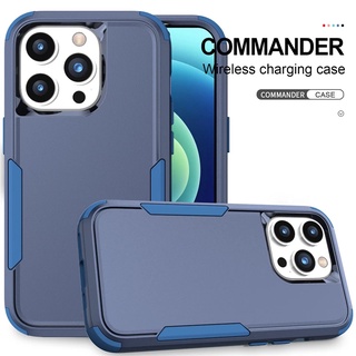 Capa De Celular Híbrida Anti-Impacto Para iPhone 14 13 12 Pro 11 XR XS Max 11 14pro PC + TPU 2 Em 1 Traseira