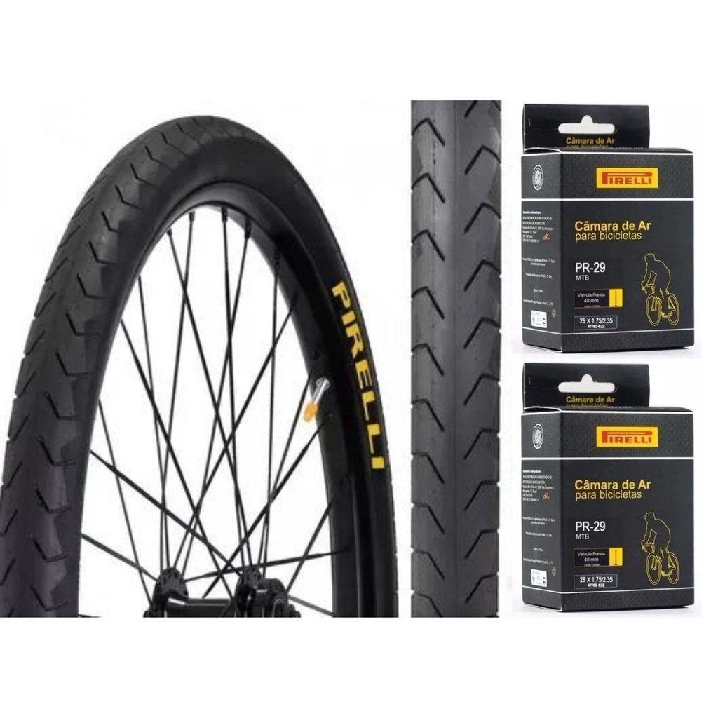 Par Pneu Bicicleta Mtb Pirelli Phantom Street Aro 29 X 1.95 + 2 Camaras Pirelli