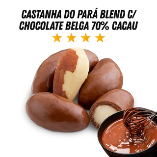 Castanha do Pará Drageada Blend com Chocolate 70% Cacau - P&P