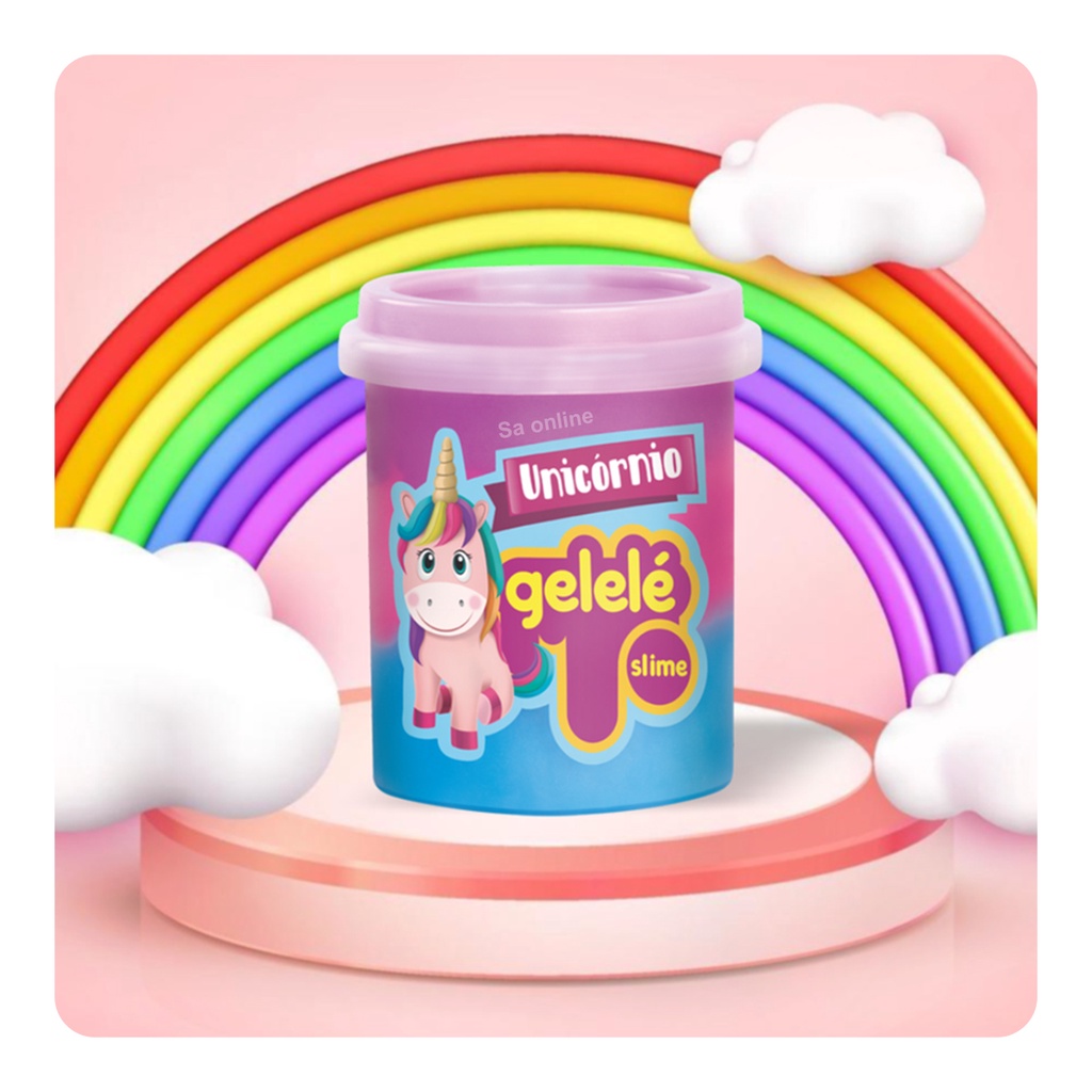 Slime Gelelé Unicórnio 152g Massinha Para Modelar Colorido - Unidade em Oferta na Shopee