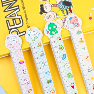 Régua Criativa E Fofa De Desenho Animado Macia De 15cm De Escala De Plástico Para Alunos Da Escola Primária Ferramenta De Medição