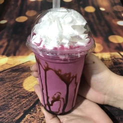 50 copo Milk-shake com tampa bolha com furo 400 ml pp ( chocobraz )(CHOCO)