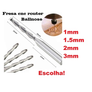 Fresa Ballnose Cnc Router Tupia/Spindle Corte Gravação 3d