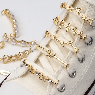 Cadarços Decoração Clipes Fivela Pérola Sapatos Charme Acessórios Brilhantes Strass Mulheres Menina Sapatilhas Decorativas DIY 1 Pc Moda
