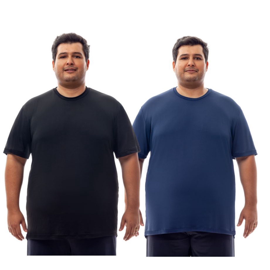 Kit 2 Camisetas Plus Size Dry Fit Poliamida Corrida Academia em Oferta na Shopee