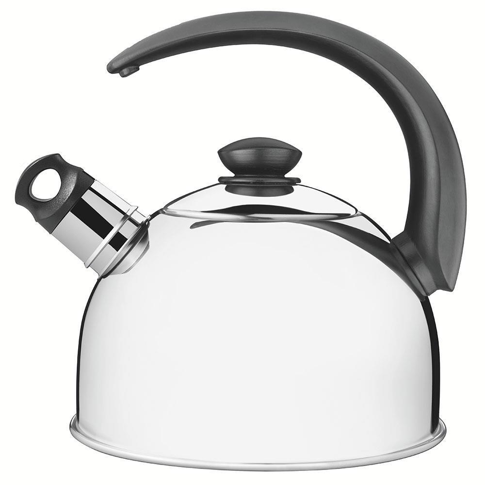 Chaleira Tramontina com Apito em Aço Inox Cabo Preto 2,1 Litros 61483013