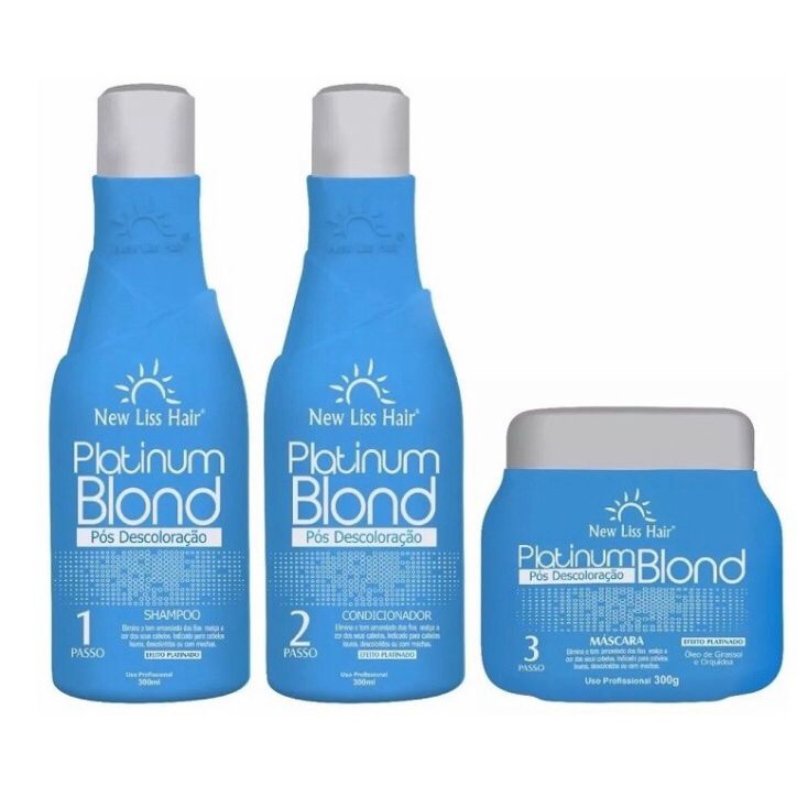 Kit Platinum Blond Manutenção Desamarelador New Liss Hair