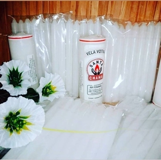 Vela De De 7 Dias Branca De 260g Original Kit Com 5