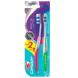 Escova Dental Condor Antibac Macia Leve 2 Pague 1