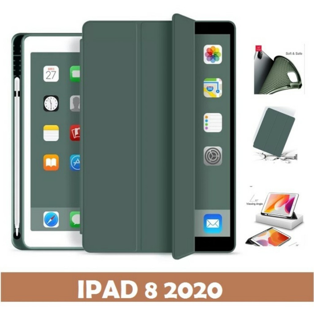 Capa Inteligente apple pencil stylus Titular ipad 7 8 9 10.2 Polegadas Caso Invó