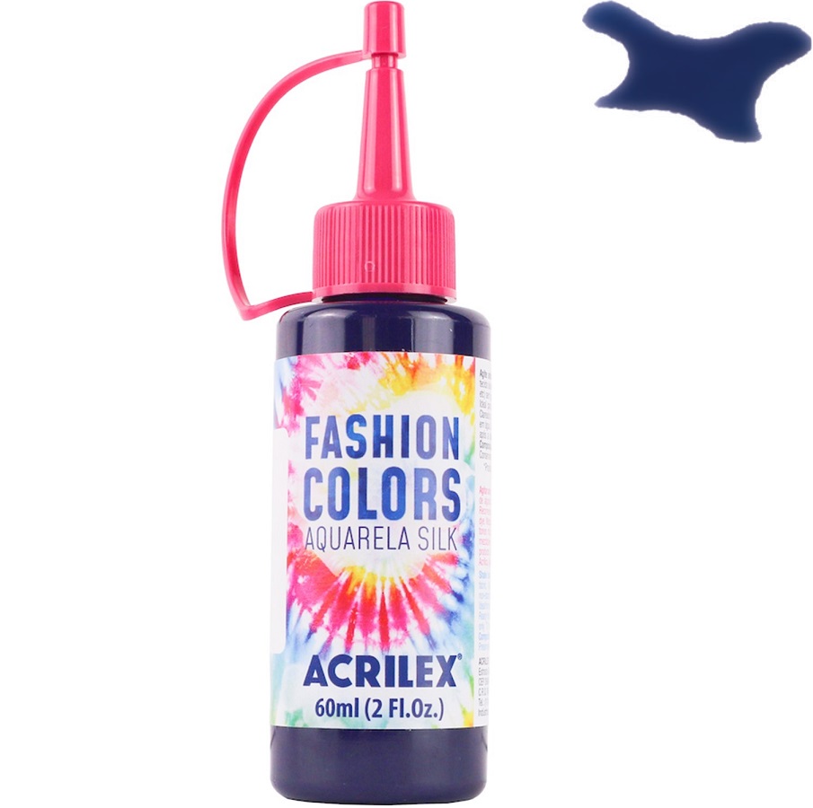 Tinta Tie Dye Azul Turquesa 501 Fashion Colors Aquarela Silk 60 ml Acrilex