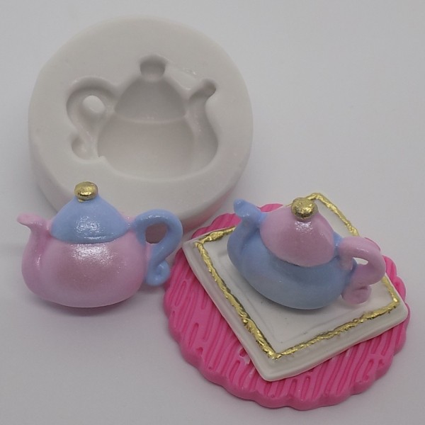 Molde De Silicone Bule Alice Molde Para Confeitaria Molde Para Biscuit 129