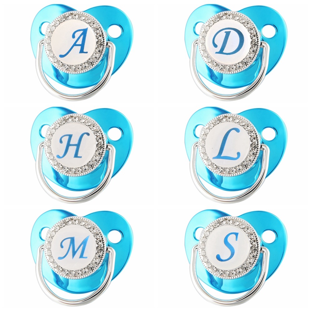 Chupeta De Bebê Que Bling Com Tampa/Mordedor De Silicone Inicial De 26 Botões Para Bebês/Recém-Nascidos