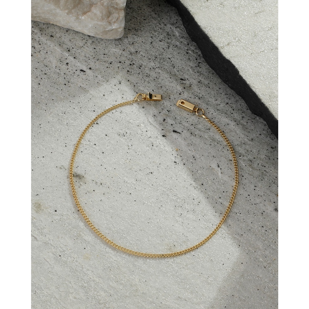 Pulseira Fininha Masculina Banhado A Ouro