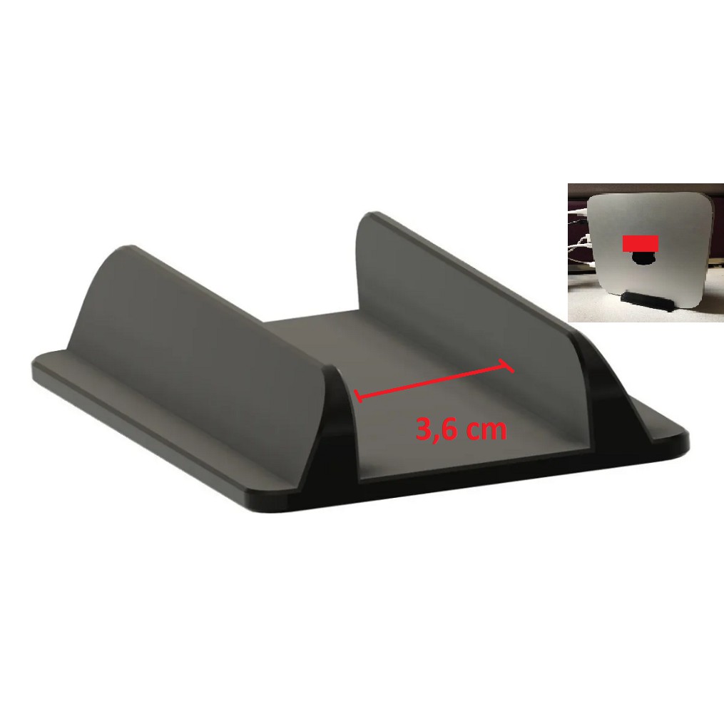 Suporte P/ Apple Mac Mini Pc 36 Mm Mesa Vertical Stand Dock