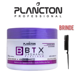 BTX Orghanic Platinum Sem Formol Original 300g Plancton + Um Pente de Brinde